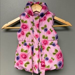 Baby Headquarters Floral Puffer Vest 18M Pink